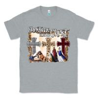 Heather Grey Christmas Begins With Christ Classic Tee - Bettercallsaul