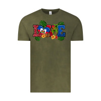 Vintage Olive love haitian republic Vintage Tee - RanaPortraitStore