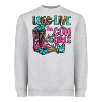 Heather Grey long live the cowgirls olivia Heavyweight Sweatshirt - OliviaCreatesArt