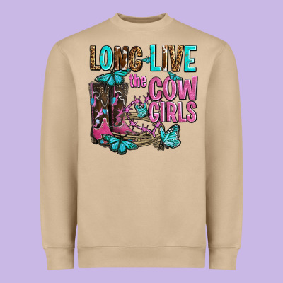 Long Live The Cowgirls Olivia Heavyweight Sweatshirt Designed By Oliviacreatesart