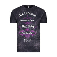 Cloud Black all women are created equal but only the smartest are born in may Vintage Tee - Bettercallsaul