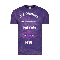 Cloud Purple all women are created equal but only the smartest are born in may Vintage Tee - Bettercallsaul