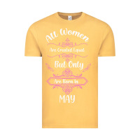 Vintage Mustard all women are created equal but only the smartest are born in may Vintage Tee - Bettercallsaul