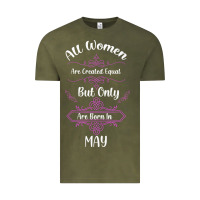 Vintage Olive all women are created equal but only the smartest are born in may Vintage Tee - Bettercallsaul