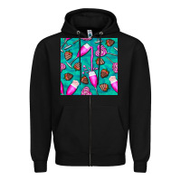 Black valentines day champagne and strawberry Zipper Hoodie - BundleAndBundleShop