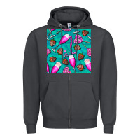 Smoke valentines day champagne and strawberry Zipper Hoodie - BundleAndBundleShop
