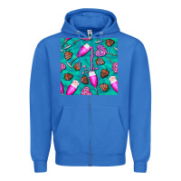 True Royal valentines day champagne and strawberry Zipper Hoodie - BundleAndBundleShop