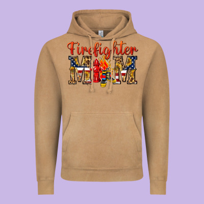 Firefighter Mom Vintage Hoodie Designed By Texasbilliewilder