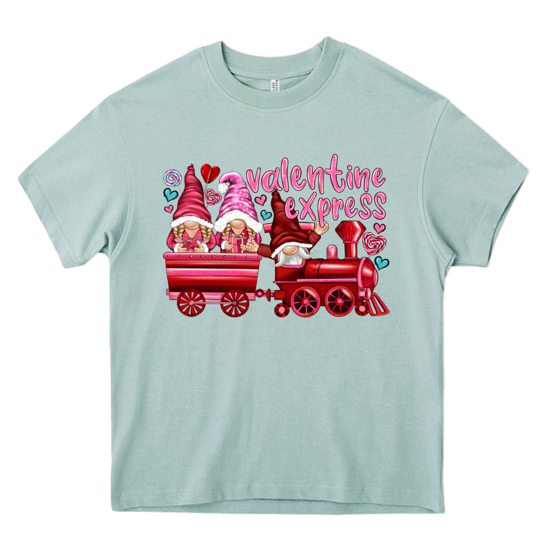 Valentines Express With Gnomies Heavy Core Tee by NancyCooperArtShop | Teevron
