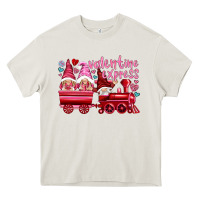 Cream valentines express with gnomies Heavy Core Tee - NancyCooperArtShop