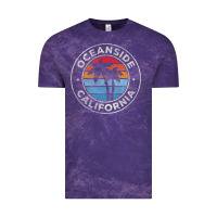 Cloud Purple Oceanside California Ca Vintage Retro 70S Vintage Tee - lanVoArt