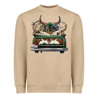 Mushroom cowhide and hunter truck olivia Heavyweight Sweatshirt - OliviaCreatesArt