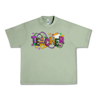 Oil Green mardi gras teacher Urban Heavy Tee - texasbilliewilder