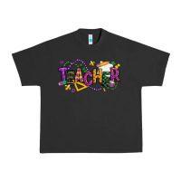 Pigment Black mardi gras teacher Urban Heavy Tee - texasbilliewilder