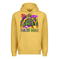 Antique Gold Mardi Gras Rainbow Premium Hoodie - BundleAndBundleShop
