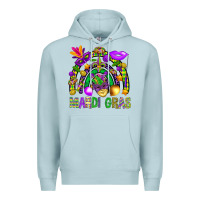 Blue Mist Mardi Gras Rainbow Premium Hoodie - BundleAndBundleShop