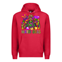 Cardinal Mardi Gras Rainbow Premium Hoodie - BundleAndBundleShop