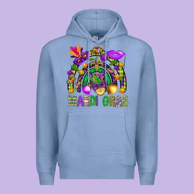 Mardi Gras Rainbow Premium Hoodie Designed By Bundleandbundleshop