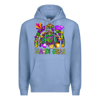 Colony Blue Mardi Gras Rainbow Premium Hoodie - BundleAndBundleShop