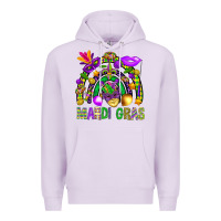 Lilac Mardi Gras Rainbow Premium Hoodie - BundleAndBundleShop
