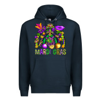 Navy Mardi Gras Rainbow Premium Hoodie - BundleAndBundleShop