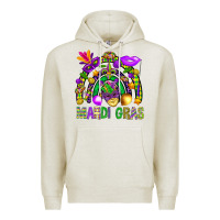Oatmeal Heather Mardi Gras Rainbow Premium Hoodie - BundleAndBundleShop