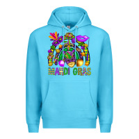 Ocean Blue Mardi Gras Rainbow Premium Hoodie - BundleAndBundleShop