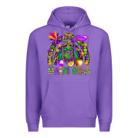 Purple Mardi Gras Rainbow Premium Hoodie - BundleAndBundleShop