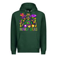 Sports Green Mardi Gras Rainbow Premium Hoodie - BundleAndBundleShop