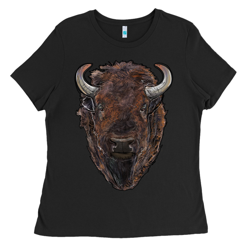 American Bison Ladies Tee by RanaPortraitStore | Teevron