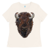 Bone american bison Ladies Tee - RanaPortraitStore