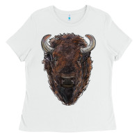 White american bison Ladies Tee - RanaPortraitStore