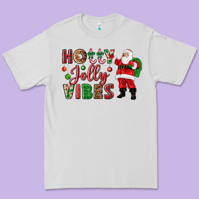 Holly Jolly Vibes Christmas With Santa Premium Tee Designed By Nancycooperartshop