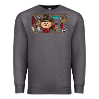 Charcoal Heather noel snowman christmas Premium Sweatshirt - CowhideDigitalArt