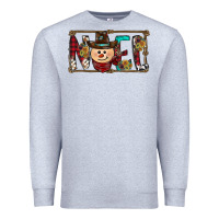 Heather Grey noel snowman christmas Premium Sweatshirt - CowhideDigitalArt