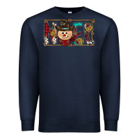 Navy noel snowman christmas Premium Sweatshirt - CowhideDigitalArt