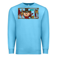 Ocean Blue noel snowman christmas Premium Sweatshirt - CowhideDigitalArt