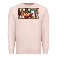 Pale Pink noel snowman christmas Premium Sweatshirt - CowhideDigitalArt