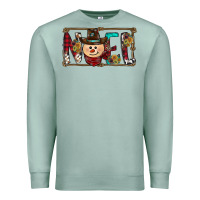 Seafoam noel snowman christmas Premium Sweatshirt - CowhideDigitalArt