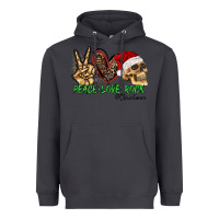 Smoke Peace Love Rock Christmas Heavyweight Hoodie - CowhideDigitalArt