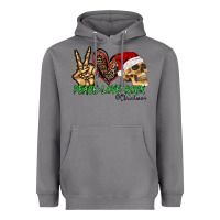 Storm Peace Love Rock Christmas Heavyweight Hoodie - CowhideDigitalArt