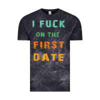 Cloud Black I F.uck On The First Date Funny First Date Gift Vintage Tee - lanVoArt