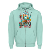 Seafoam dental office manager cold drink frappe Zipper Hoodie - FaDigitalArtStudio