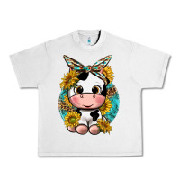 Lunar Rock cute cow with sunflower and leopard Urban Heavy Tee - texasbilliewilder