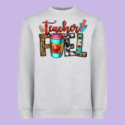 Teacher Fuel Heavyweight Sweatshirt Designed By Oliviacreatesart
