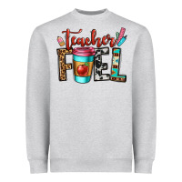Heather Grey teacher fuel Heavyweight Sweatshirt - OliviaCreatesArt