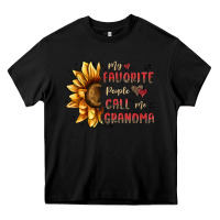 Black my favorite people call me grandma Heavy Core Tee - MaliasSmallBusiness