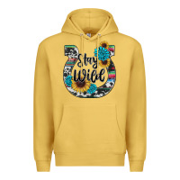 Antique Gold western stay wild horsesho Premium Hoodie - RanaPortraitStore