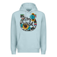 Blue Mist western stay wild horsesho Premium Hoodie - RanaPortraitStore