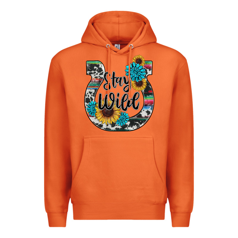 Western Stay Wild Horsesho Premium Hoodie by RanaPortraitStore | Teevron